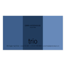 Trio Blue, Blue & Blue Business Card Template