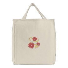 Trio de poinsettia sac de toile