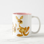 Trio mignon de tasse de kangourous de bande dessin tasses