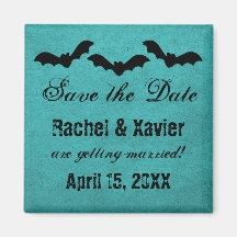 Trio of Bats Halloween Save the Date Magnet