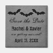 Trio of Bats Halloween Save the Date Magnet