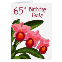 Trio of Cattleyas Birthday Party 65 Greeting Card