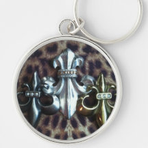 Trio of inverted Fleur de lis Key Chains