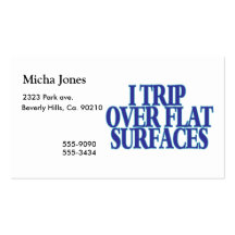 Trip Over Flat Surfaces Business Card