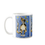 Triple blue cat on starry mug