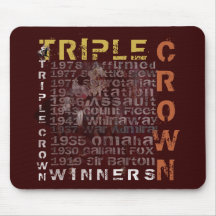 Triple Crown Winners Horse Racing Mouse Pads