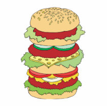 triple decker hamburger cut outs