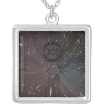 Triple Goddess in a stardust night Custom Necklace