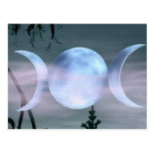 Triple Goddess Moon Postcard