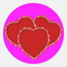 Triple Hearts Sticker