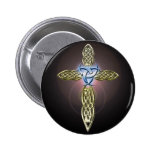 Triple Lunar Celtic Cross Button