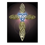 Triple Lunar Celtic Cross Postcard
