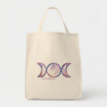 triple moon goddess iridescent pearl canvas bags