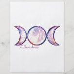 triple moon goddess iridescent pearl custom flyer