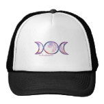 triple moon goddess iridescent pearl mesh hat