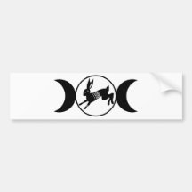 Triple Moon Hare Bumper Stickers
