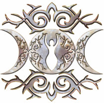 Triple Moon Moonstone Goddess Cut Outs