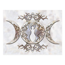 Triple Moon Moonstone Goddess Postcard