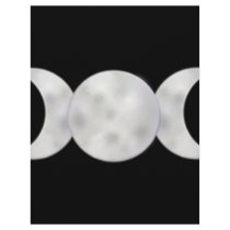 Triple Moon With Clouds Custom Letterhead