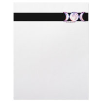 triple on goddess iridescent pearl custom letterhead