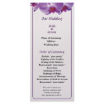 Triple Orchid Trio 2 Wedding Program Rack Card