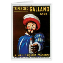 Triple Sec Galland 1821 Vintage Drink Ad Art Greeting Cards