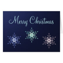 Triple Snowflake Christmas Card