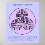 Triple Spiral Finger Labyrinth. posters