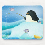 Triple trouble penguins - mouse mat