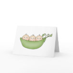 Triplet Peas in a Pod Greeting Card