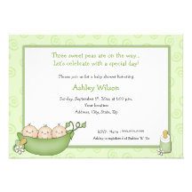 Triplets Baby Shower Invitations