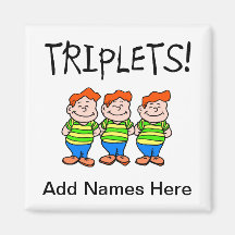 Triplets (Boys) Fridge Magnets