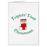 Triplets First Christmas Greeting Card