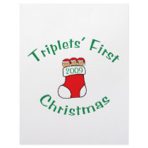 Triplets First Christmas Letterhead Template