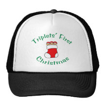 Triplets First Christmas - Stocking (no date) Hats