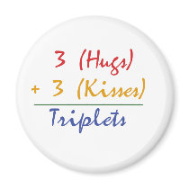 Triplets Math Refrigerator Magnet