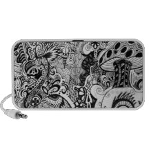 Trippy Art Design Notebook Speakers