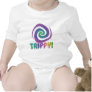 trippy! Groovy 70s psychadellic swirl Rompers