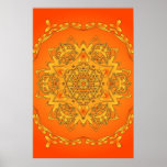 Trippy Poster: Psychedelic Hexagonal Artwork posters