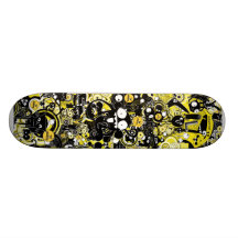 Trippy space aliens skate deck