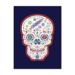 Trippy Sugar Skull Postcard