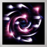 trippy twirl abstract art poster