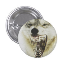 Trippy Wolf Pinback Button