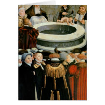 Triptych, left panel, Philipp Melanchthon Greeting Card