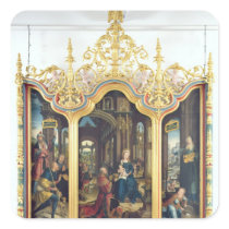 Triptych of the Adoration of the Infant Christ stickers