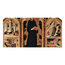 Triptych Of The Blessed St. Augustine Novellus Custom Photo Card
