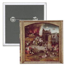 Triptych of the Temptation of St. Anthony Pinback Button