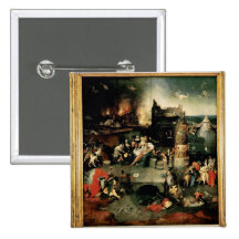 Triptych: The Temptation of St. Anthony Pinback Buttons