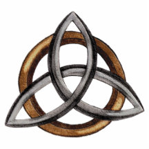Triquetra (Brown/Silver) Acrylic Pin Photo Sculptures