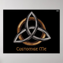 Triquetra (Brown/Silver) Print